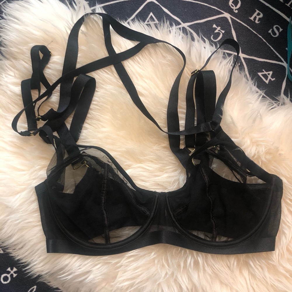 Sheer, sexy, strappy bralette
